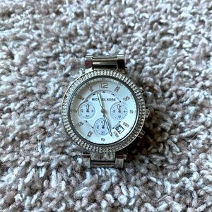 Michael Kors Silver Parker Chronograph Watch